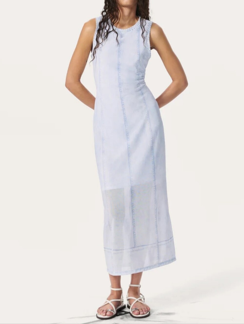 rag & bone Miramar Stretch Mesh Midi Dress in Aliah